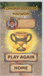 Rubber Band Throw Victory screen